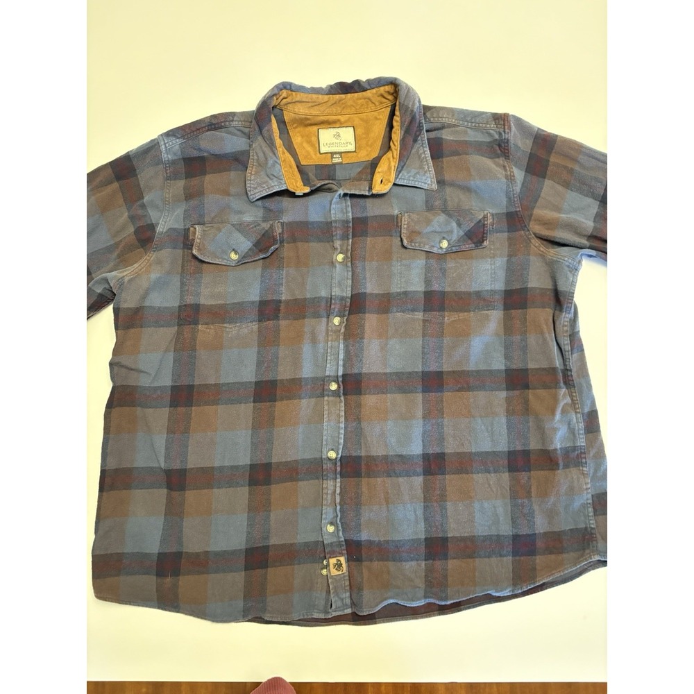 Legendary Whitetails Flannel Shirt 4XL Plaid Heavyweight Button Up Workwear